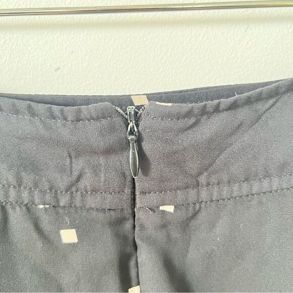 Anthropologie Daniel Rainn Black White Square Pattern Full A-Line Skirt - Picture 4 of 7